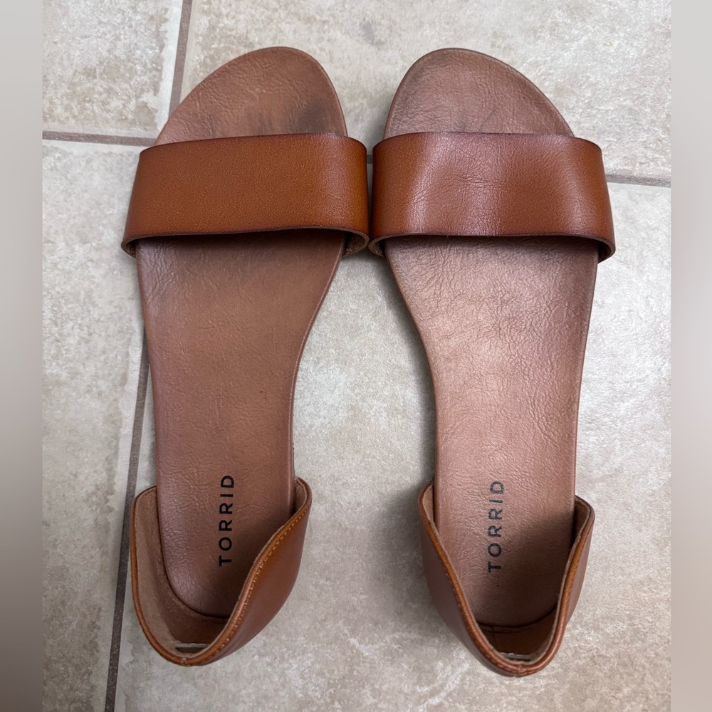 TORRID Brown Faux Leather Dorsay Flat